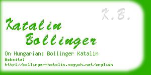 katalin bollinger business card